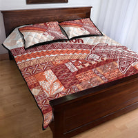 Samoa Mamanu Siapo Crimson Quilt Bed Set Tatau Malie