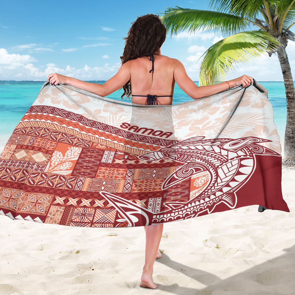Samoa Mamanu Siapo Crimson Sarong Tatau Malie