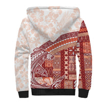 Samoa Mamanu Siapo Crimson Sherpa Hoodie Tatau Malie