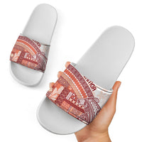 Samoa Mamanu Siapo Crimson Slide Sandals Tatau Malie
