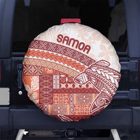 Samoa Mamanu Siapo Crimson Spare Tire Cover Tatau Malie