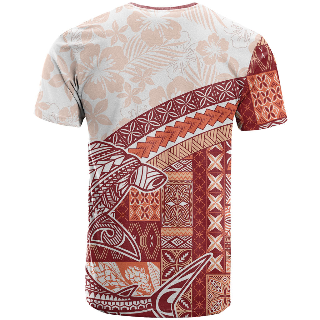 Samoa Mamanu Siapo Crimson T Shirt Tatau Malie