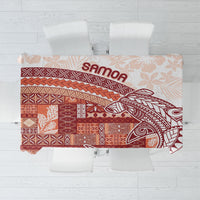 Samoa Mamanu Siapo Crimson Tablecloth Tatau Malie