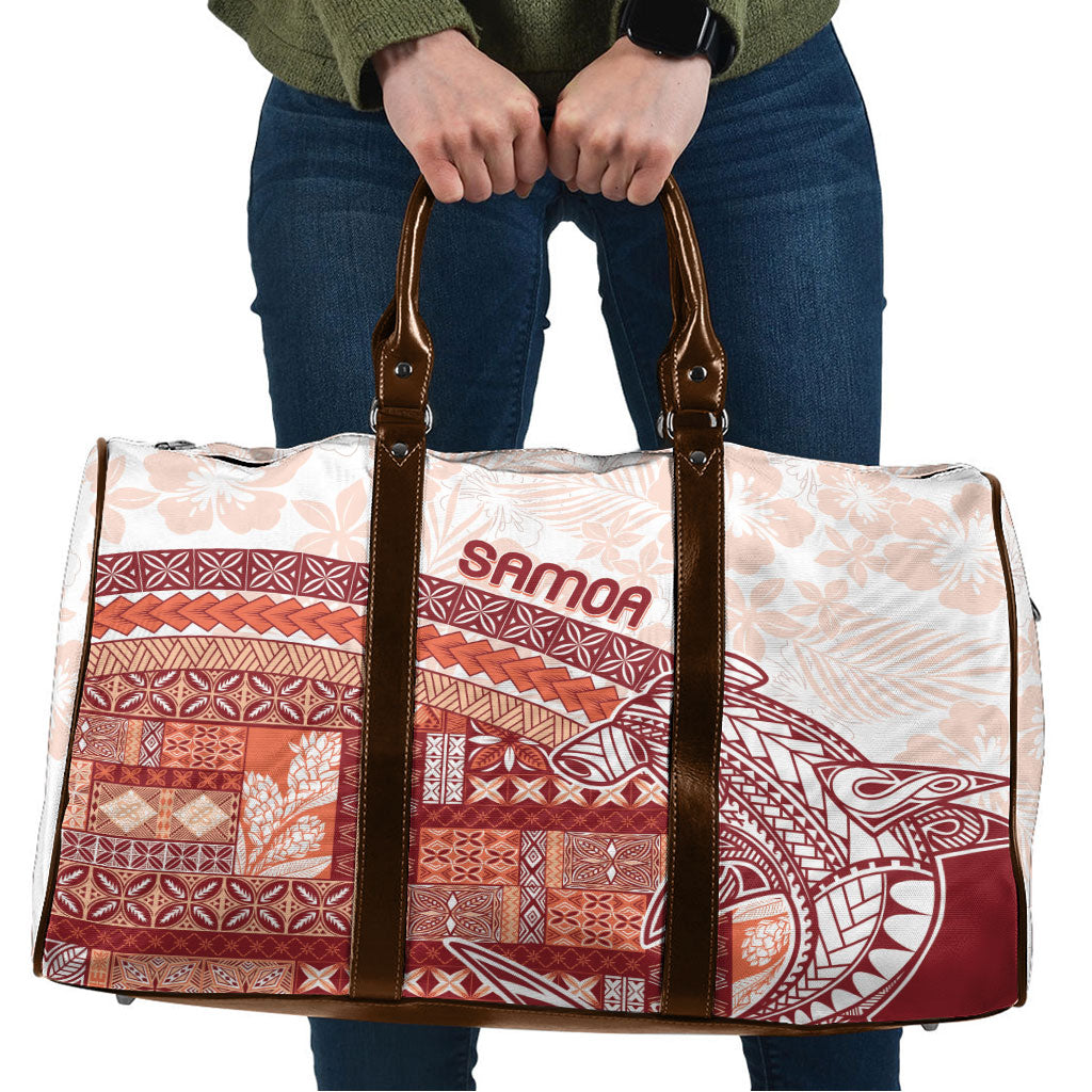 Samoa Mamanu Siapo Crimson Travel Bag Tatau Malie