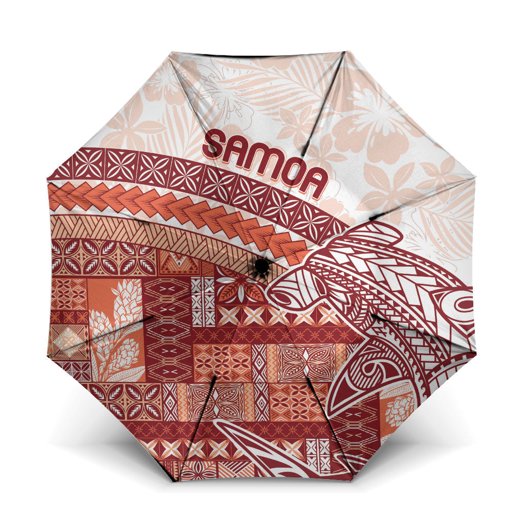 Samoa Mamanu Siapo Crimson Umbrella Tatau Malie