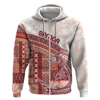 Samoa Mamanu Siapo Crimson Zip Hoodie Tatau Malie