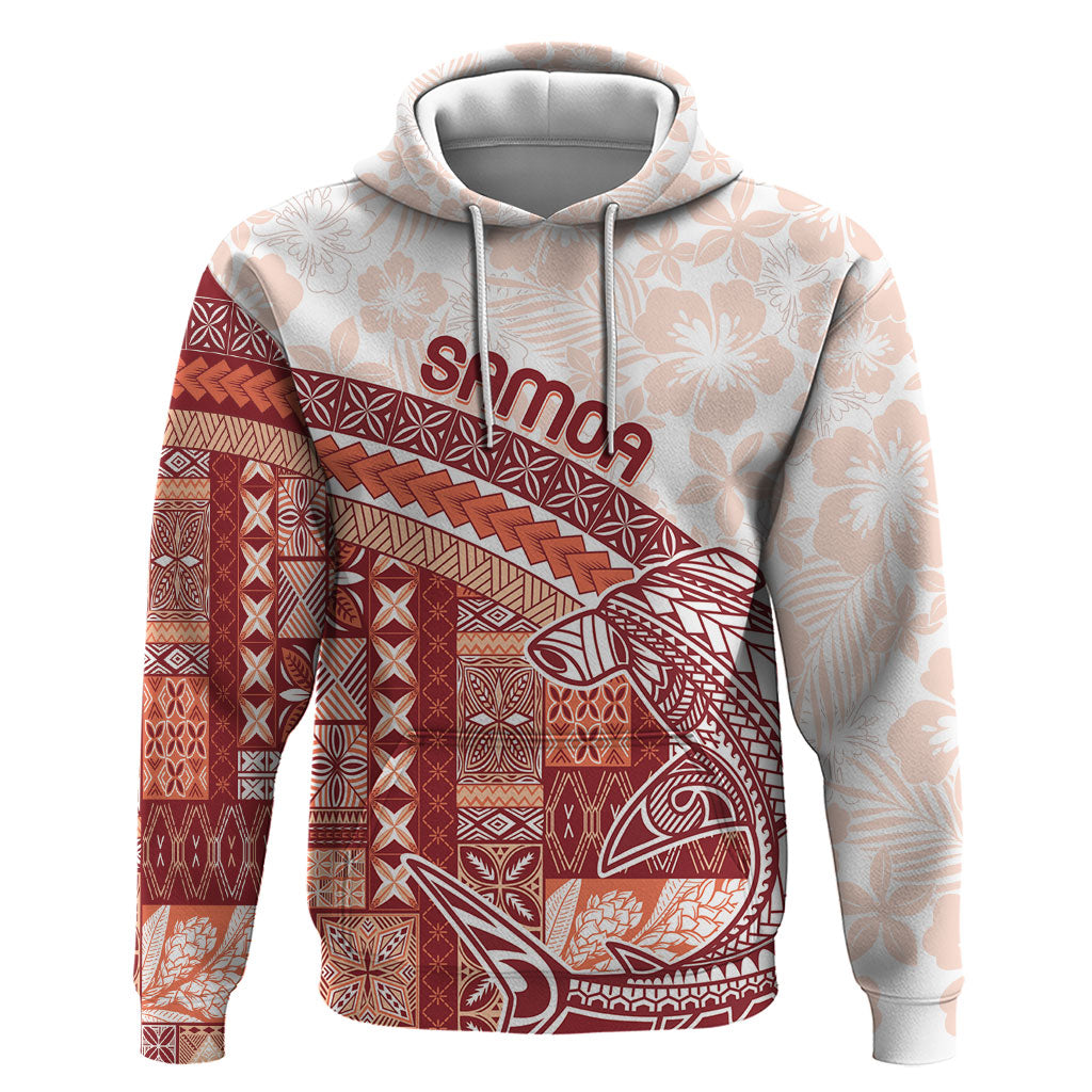 Samoa Mamanu Siapo Crimson Zip Hoodie Tatau Malie
