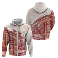 Samoa Mamanu Siapo Crimson Zip Hoodie Tatau Malie