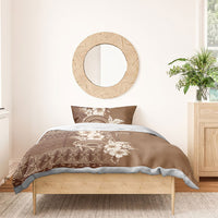 Tonga Ngatu Kupesi Brown Tapa Bedding Set Koe Otua Mo Tonga Ko Hoku Tofia LT7 - Polynesian Pride