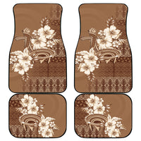 Tonga Ngatu Kupesi Brown Tapa Car Mats Koe Otua Mo Tonga Ko Hoku Tofia LT7 - Polynesian Pride