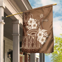 Tonga Ngatu Kupesi Brown Tapa Garden Flag Koe Otua Mo Tonga Ko Hoku Tofia LT7 House Flag Mocha - Polynesian Pride