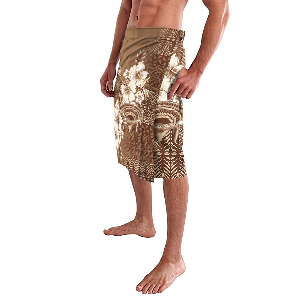 Tonga Ngatu Kupesi Brown Tapa Lavalava Koe Otua Mo Tonga Ko Hoku Tofia LT7 - Polynesian Pride