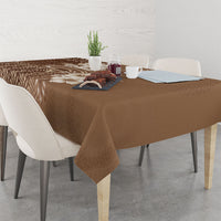 Tonga Ngatu Kupesi Brown Tapa Tablecloth Koe Otua Mo Tonga Ko Hoku Tofia LT7 - Polynesian Pride