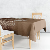 Tonga Ngatu Kupesi Brown Tapa Tablecloth Koe Otua Mo Tonga Ko Hoku Tofia LT7 - Polynesian Pride