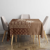 Tonga Ngatu Kupesi Brown Tapa Tablecloth Koe Otua Mo Tonga Ko Hoku Tofia LT7 - Polynesian Pride