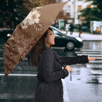Tonga Ngatu Kupesi Brown Tapa Umbrella Koe Otua Mo Tonga Ko Hoku Tofia LT7 - Polynesian Pride
