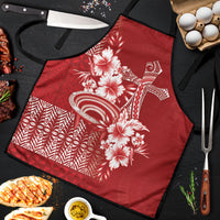 Tonga Ngatu Kupesi Royal Red Apron Koe Otua Mo Tonga Ko Hoku Tofia LT7 Red - Polynesian Pride
