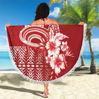 Tonga Ngatu Kupesi Royal Red Beach Blanket Koe Otua Mo Tonga Ko Hoku Tofia LT7 - Polynesian Pride