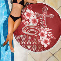 Tonga Ngatu Kupesi Royal Red Beach Blanket Koe Otua Mo Tonga Ko Hoku Tofia LT7 - Polynesian Pride