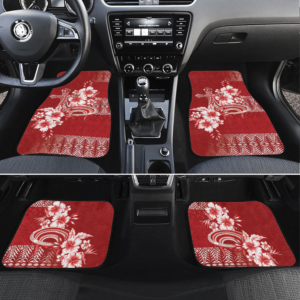 Tonga Ngatu Kupesi Royal Red Car Mats Koe Otua Mo Tonga Ko Hoku Tofia