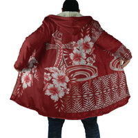Tonga Ngatu Kupesi Royal Red Cloak Koe Otua Mo Tonga Ko Hoku Tofia LT7 - Polynesian Pride