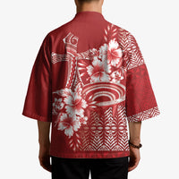 Tonga Ngatu Kupesi Royal Red Kimono Koe Otua Mo Tonga Ko Hoku Tofia LT7 - Polynesian Pride