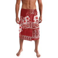 Tonga Ngatu Kupesi Royal Red Lavalava Koe Otua Mo Tonga Ko Hoku Tofia LT7 Red - Polynesian Pride