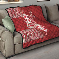 Tonga Ngatu Kupesi Royal Red Quilt Koe Otua Mo Tonga Ko Hoku Tofia LT7 - Polynesian Pride