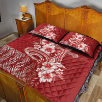 Tonga Ngatu Kupesi Royal Red Quilt Bed Set Koe Otua Mo Tonga Ko Hoku Tofia LT7 - Polynesian Pride