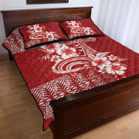 Tonga Ngatu Kupesi Royal Red Quilt Bed Set Koe Otua Mo Tonga Ko Hoku Tofia LT7 - Polynesian Pride