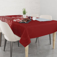 Tonga Ngatu Kupesi Royal Red Tablecloth Koe Otua Mo Tonga Ko Hoku Tofia LT7 - Polynesian Pride