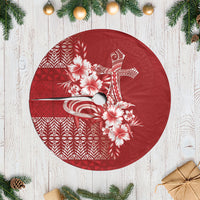 Tonga Ngatu Kupesi Royal Red Tree Skirt Koe Otua Mo Tonga Ko Hoku Tofia LT7 Casual Red - Polynesian Pride