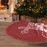 Tonga Ngatu Kupesi Royal Red Tree Skirt Koe Otua Mo Tonga Ko Hoku Tofia LT7 - Polynesian Pride