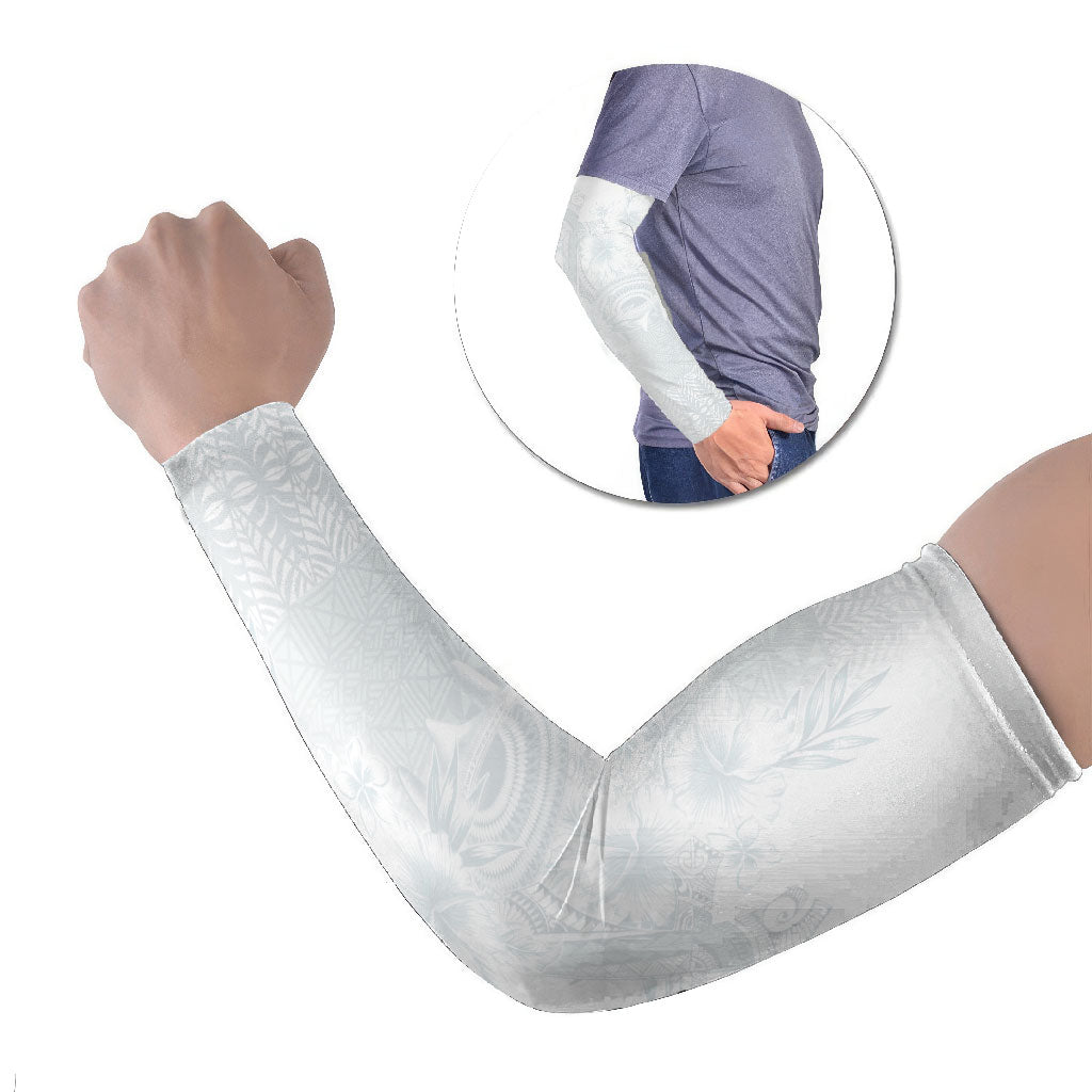 Tonga Ngatu Kupesi White Sunday Fakame Arm Sleeves Koe Otua Mo Tonga Ko Hoku Tofia