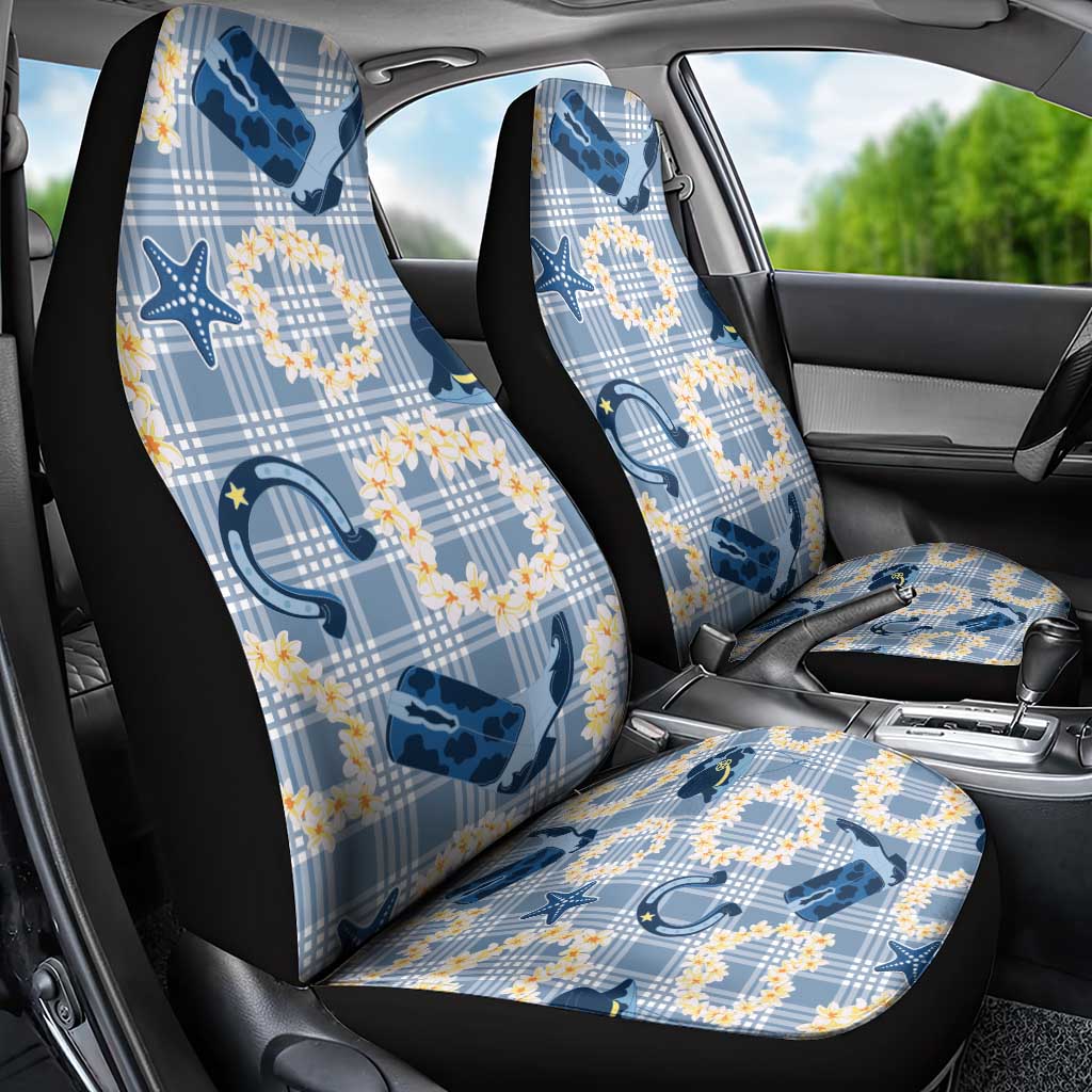 Aloha Hawaii Paniolo Jeans Palaka Car Seat Cover Coastal Rodeo - Polynesian Pride