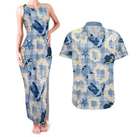 Aloha Hawaii Paniolo Jeans Palaka Couples Matching Tank Maxi Dress and Hawaiian Shirt Coastal Rodeo - Polynesian Pride