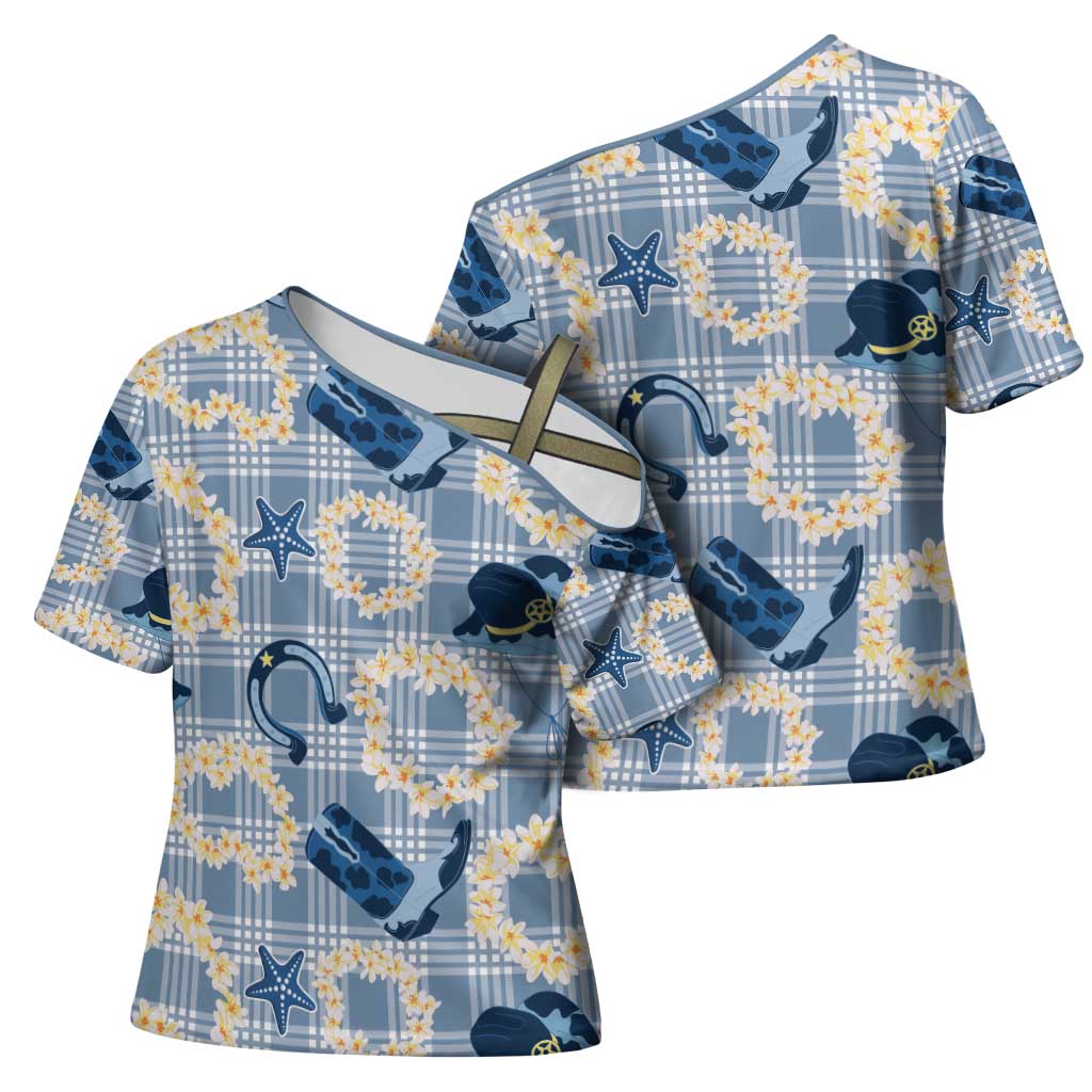 Aloha Hawaii Paniolo Jeans Palaka Cross Shoulder Shirt Coastal Rodeo - Polynesian Pride