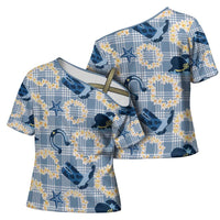 Aloha Hawaii Paniolo Jeans Palaka Cross Shoulder Shirt Coastal Rodeo - Polynesian Pride