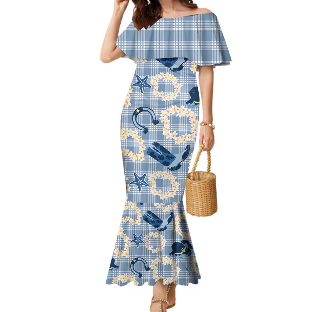 Aloha Hawaii Paniolo Jeans Palaka Family Matching Mermaid Dress and Hawaiian Shirt Coastal Rodeo - Polynesian Pride