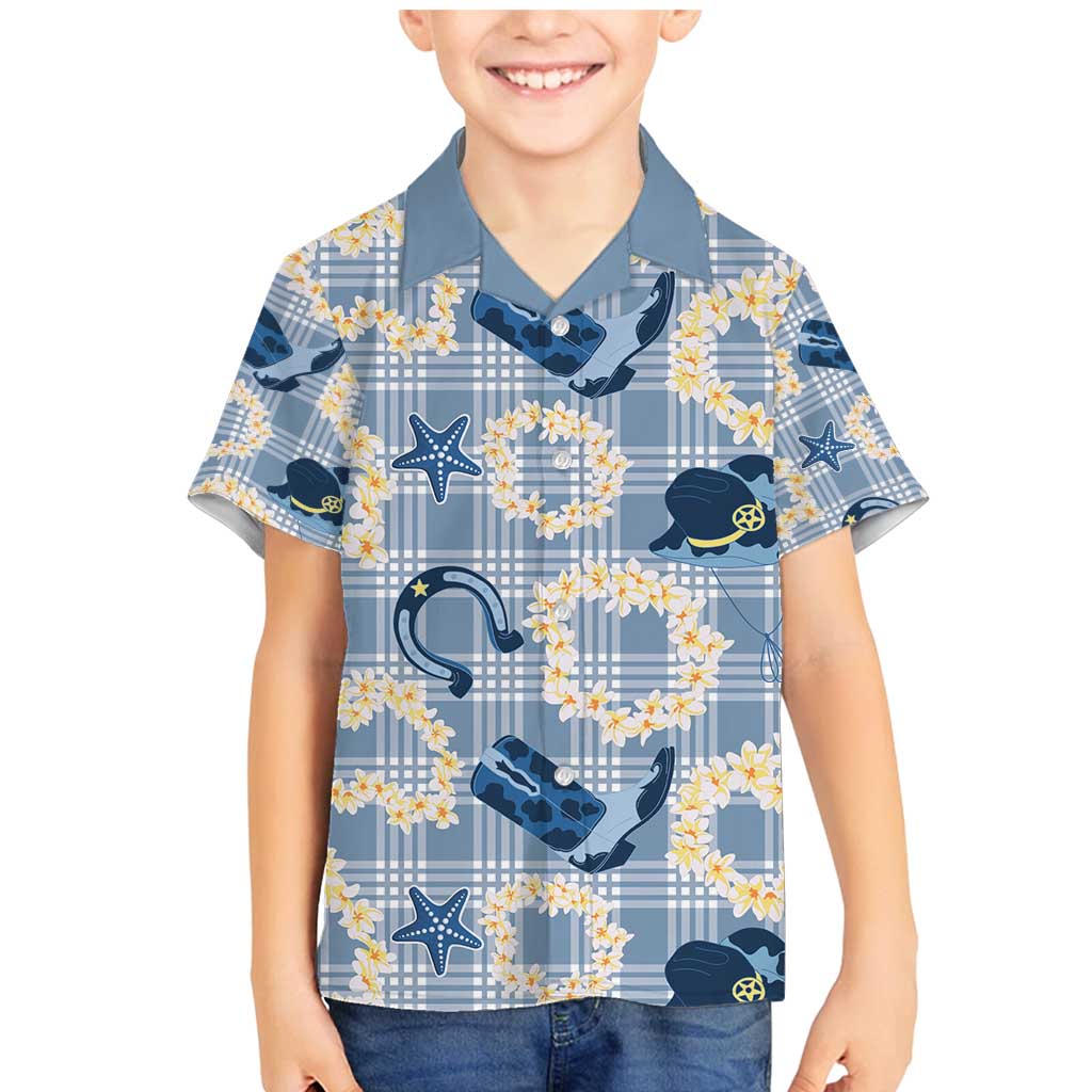 Aloha Hawaii Paniolo Jeans Palaka Family Matching Mermaid Dress and Hawaiian Shirt Coastal Rodeo - Polynesian Pride