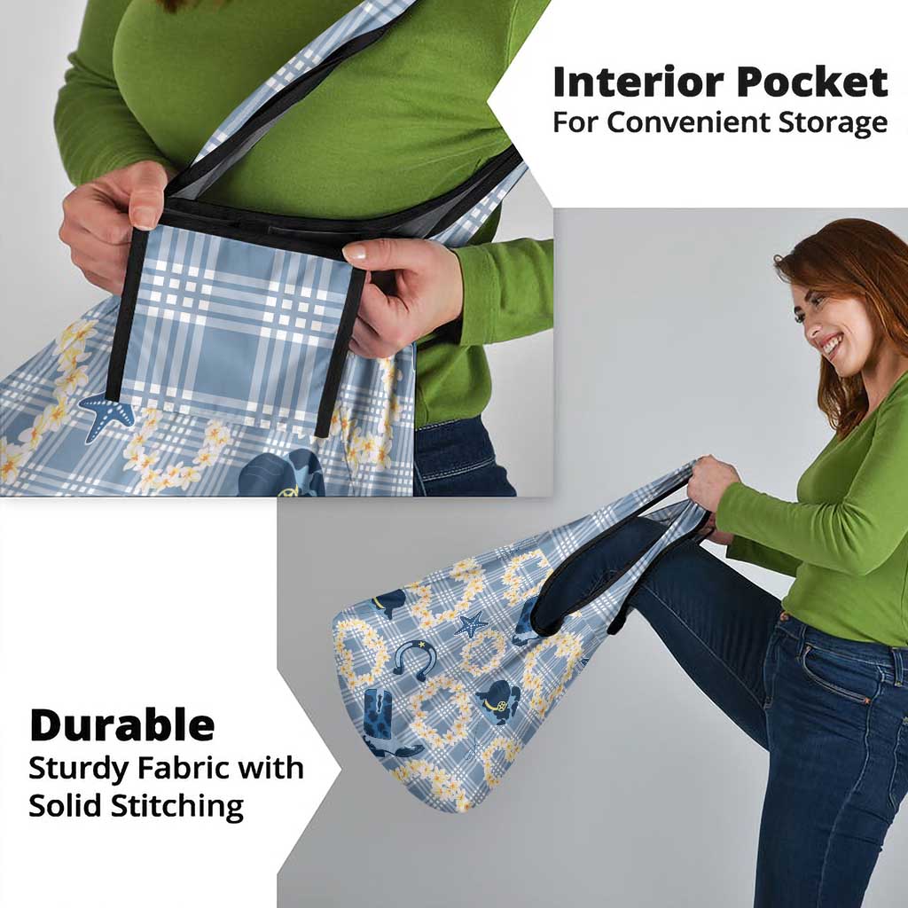 Aloha Hawaii Paniolo Jeans Palaka Grocery Bag Coastal Rodeo - Polynesian Pride