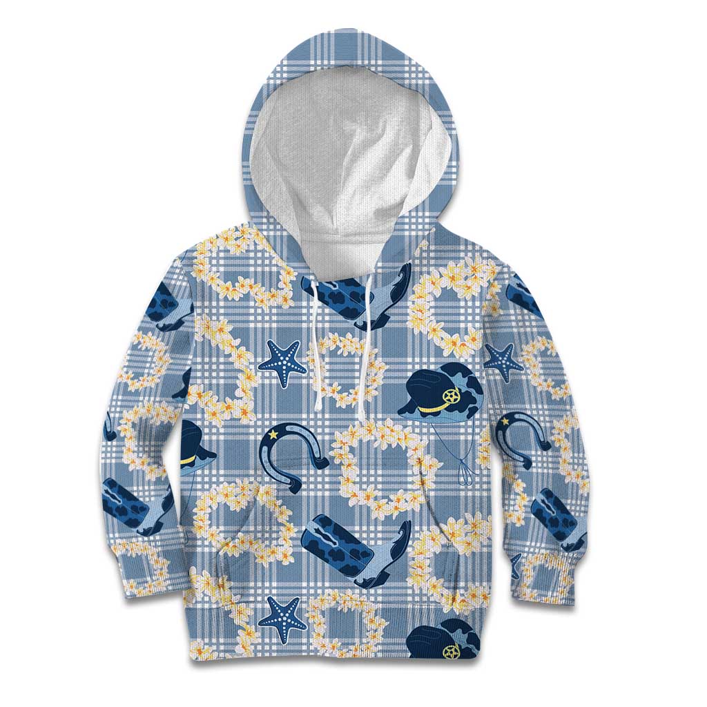 Aloha Hawaii Paniolo Jeans Palaka Kid Hoodie Coastal Rodeo - Polynesian Pride