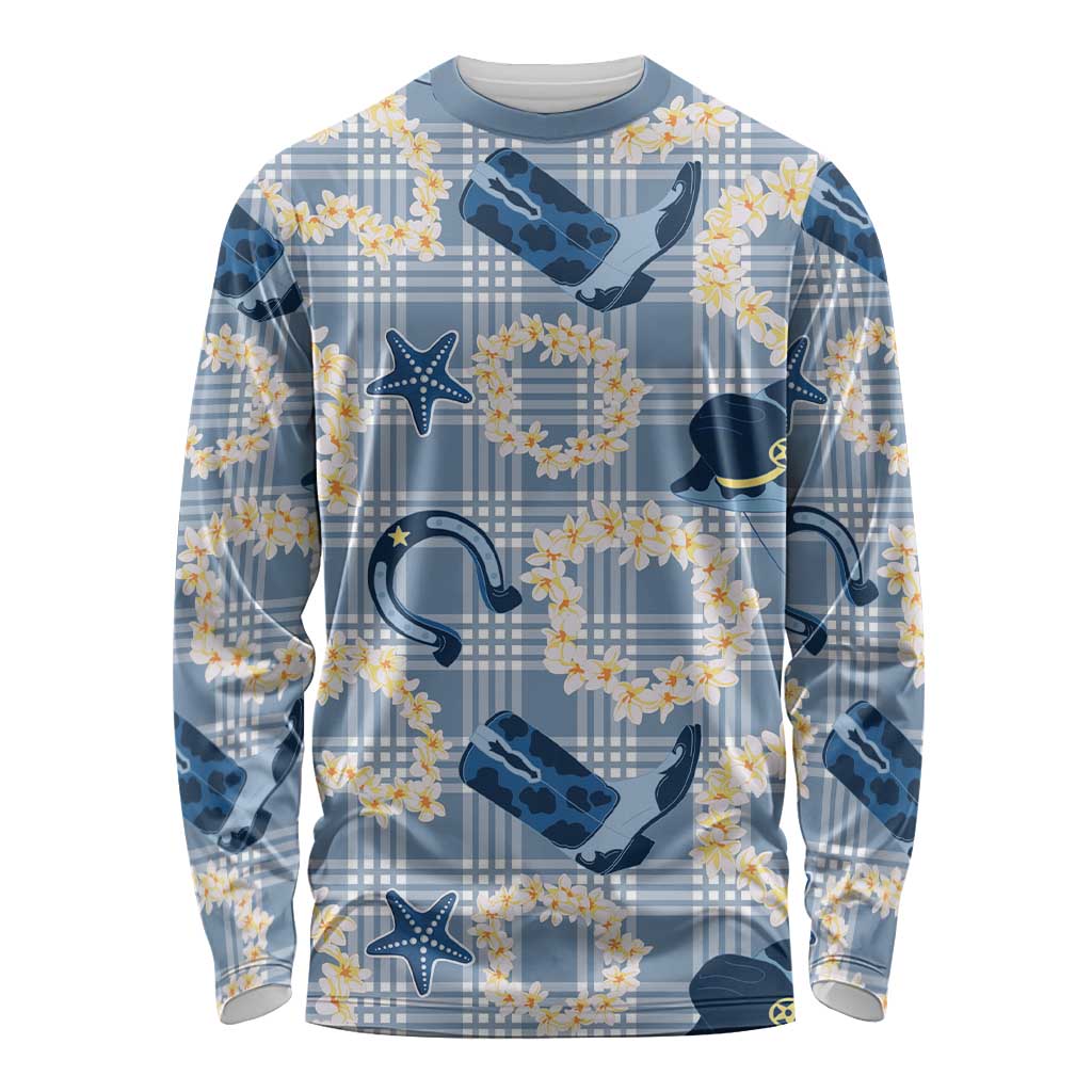 Aloha Hawaii Paniolo Jeans Palaka Long Sleeve Shirt Coastal Rodeo - Polynesian Pride