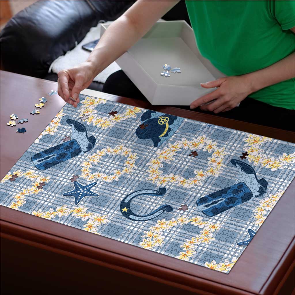 Aloha Hawaii Paniolo Jeans Palaka Puzzle Coastal Rodeo - Polynesian Pride