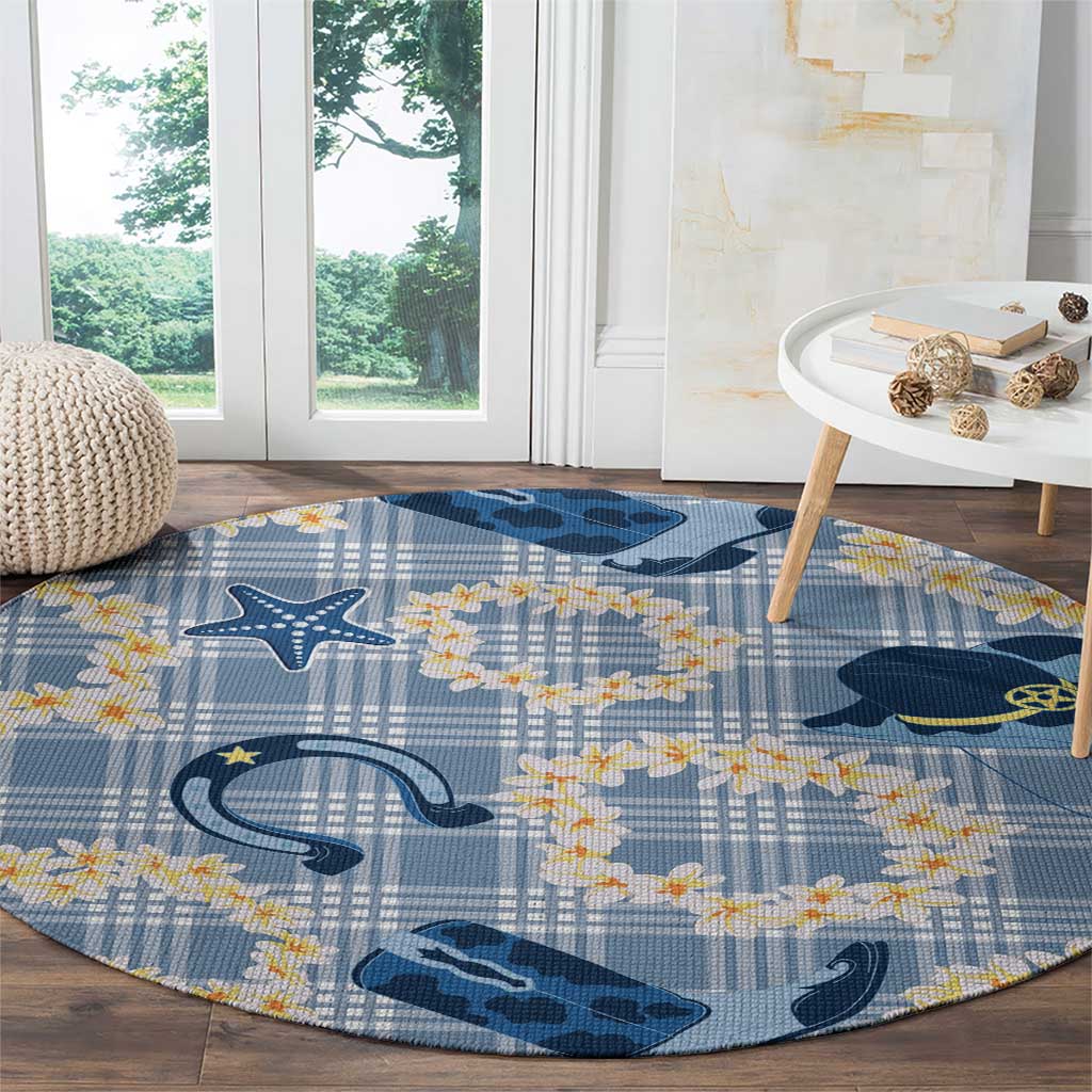Aloha Hawaii Paniolo Jeans Palaka Round Carpet Coastal Rodeo LT7 - Polynesian Pride