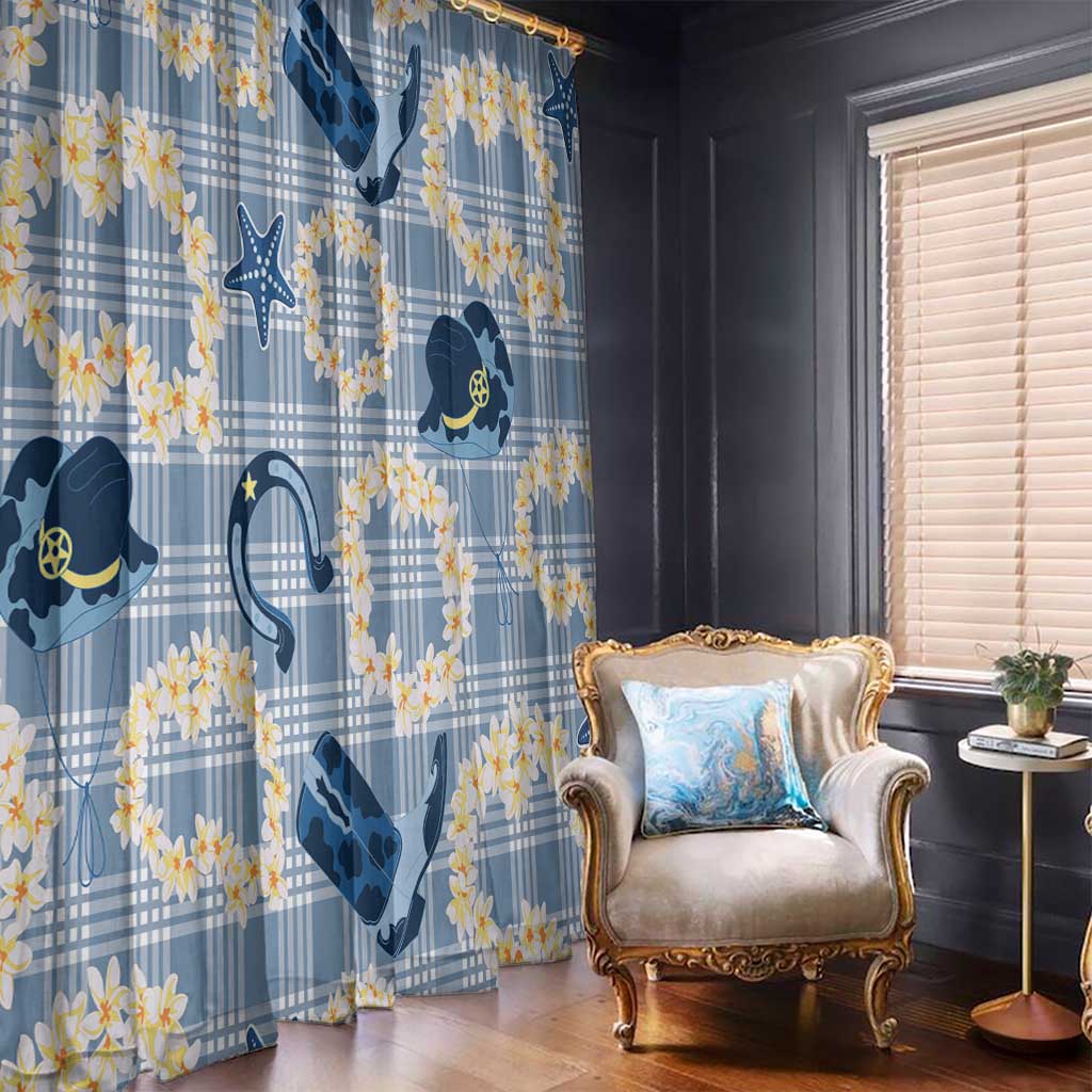 Aloha Hawaii Paniolo Jeans Palaka Window Curtain Coastal Rodeo LT7 - Polynesian Pride
