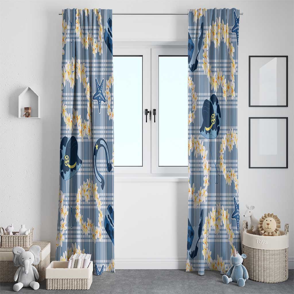 Aloha Hawaii Paniolo Jeans Palaka Window Curtain Coastal Rodeo LT7 - Polynesian Pride
