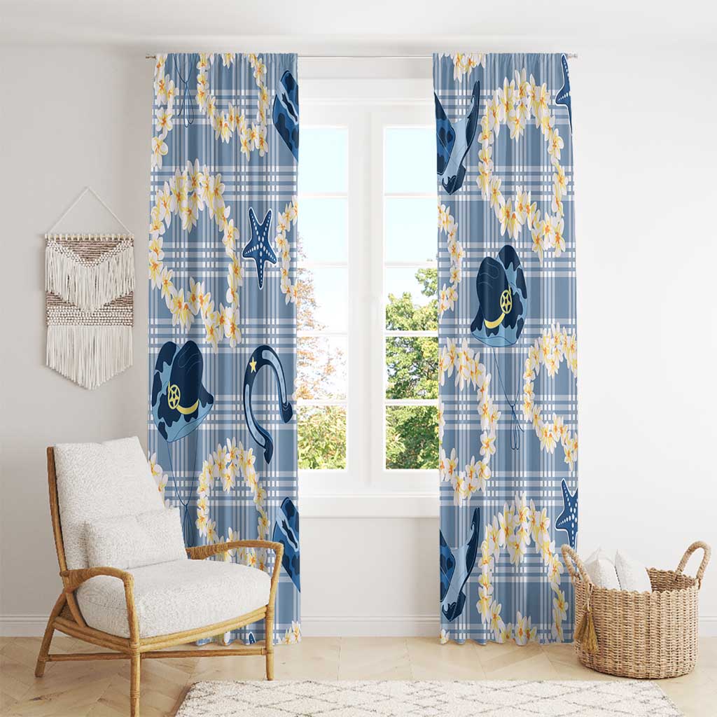 Aloha Hawaii Paniolo Jeans Palaka Window Curtain Coastal Rodeo LT7 - Polynesian Pride