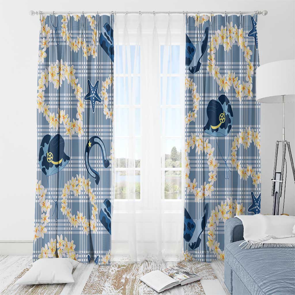 Aloha Hawaii Paniolo Jeans Palaka Window Curtain Coastal Rodeo LT7 - Polynesian Pride