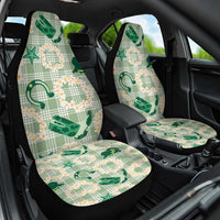 Aloha Hawaii Paniolo Mint Palaka Car Seat Cover Coastal Rodeo - Polynesian Pride